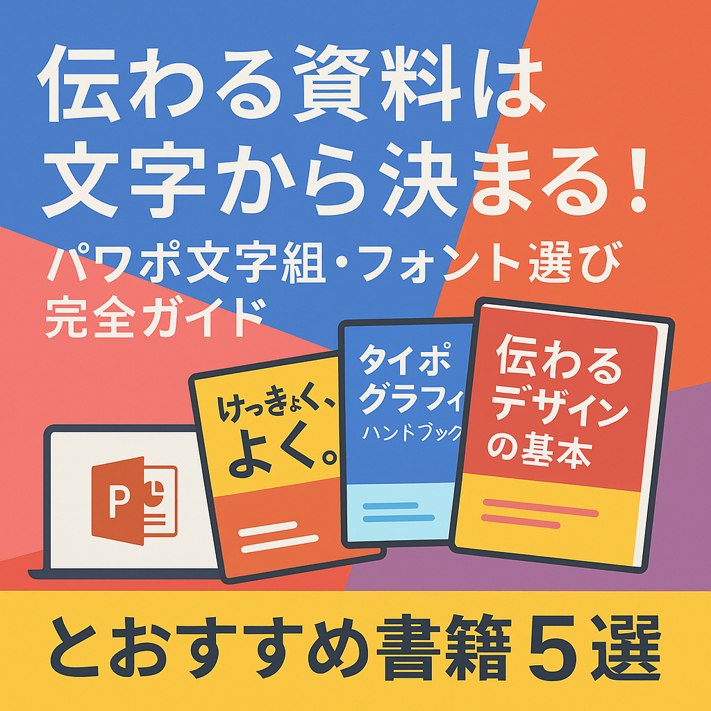 伝わる資料は文字から決まる!パワポ文字組・フォント選び完全ガイドとおすすめ書籍5選 - ビジネスデザインの作り方